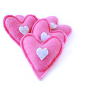 Pink Colored Heart Cat Toy
