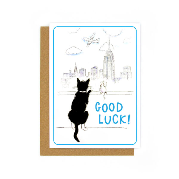 Cat and mouse greetings card